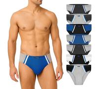 Brubaker Confezione da 7 Slip Sportivi da Uomo - Slip in Cotone Colorato - Pantalone retrò Senza Apertura - Intimo da Uomo per Tutti i Giorni e per Lo Sport