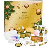 BRUBAKER Cosmetics Bellezza Calendario dell'Avvento - il Calendario di Natale XXL Wellness per Donne e Ragazze - 24 x Prodotti per la Cura del Corpo e Accessori Spa - Oro