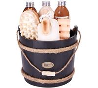 BRUBAKER Cosmetics Set Bagno Benessere - Cocco - Set Regalo da 9 Pezzi con Accessori Per La Cura E il Massaggio in Una Vasca da Bagno Decorativa