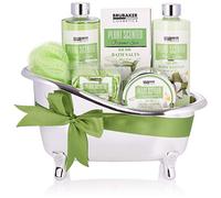 BRUBAKER Cosmetics Set bagno e doccia in Aloe Vera - Set regalo 7 pezzi in vasca decorativa