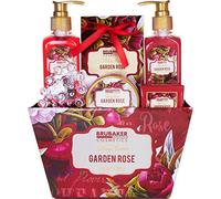 BRUBAKER Cosmetics set beauty da bagno e doccia "Garden Rose" - con fragranze floreali di rose & viola mammola - set regalo in 7 pezzi confezione regalo Vintage