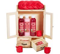 BRUBAKER Cosmetics set beauty da bagno e igiene personale ossicocco in comodo armadietto in legno