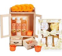 BRUBAKER Cosmetics Set di Cura 2 in 1 - Set di Bellezza Grande da 15 Pezzi - Signore Set da Doccia e da Bagno - Set Regalo per Donna con Mobiletto in Legno Deco - Vaniglia Rosa Menta