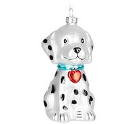 BRUBAKER Dalmata - Palla di Natale in Vetro Dipinto a Mano - Bocca Soffiata Decorazione Dell'Albero di Natale Figure Buffo Ciondolo Decorazione Palla Albero - 11,5 cm