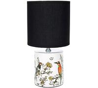 Brubaker Lampada da Tavolo o da Comodino Design Uccello Asiatico - Lampada Cinese con Base in Ceramica - Altezza 29,5 cm, Bianco Nero