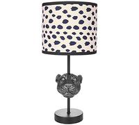 Brubaker Lampada da Tavolo o da Comodino Leopard - Lampada da Tavolo con Base in Polyresina e Paralume in Tessuto - Altezza 40 cm, Nero Beige Punteggiato