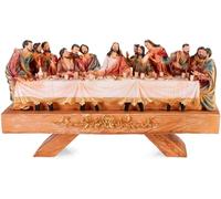 Brubaker L'Ultima Cena - Statuina di Natale da 40 cm con Figure Dipinte a Mano - Gesù e i suoi 12 Discepoli a Tavola - Decorazione Natalizia dell'Ultima Cena - Decorazione da Tavola XL