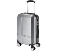 Brubaker New York Bagaglio a Mano - Valigia con Serratura a Combinazione, 4 Ruote e Comode Maniglie - 37 x 56 x 24,5 cm Trolley in ABS - Valigia Rigida con Ruote (M - Grigio)