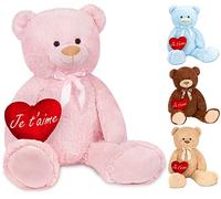 Brubaker Orsacchiotto XXL 100 cm Rosa con un Cuore