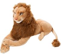 Brubaker Peluche Leone 110 cm Sdraiato - XL Maestoso Peluche - Re degli Animali - Gatto Grande Marrone