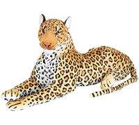 Brubaker Peluche Leopardato 110 cm Sdraiato - Peluche XL - Gatto Grande Marrone