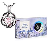 Brubaker Perlina dei Desideri per Die beste Oma der Welt (Tedesco) - Collana con Ciondolo in Argento + Conchiglia con Perla Vera come Gioiello - Set Regalo per la Nonna