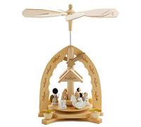 Brubaker Piramide di natale Presepe tradizionale con angeli decorati a mano - Altezza 30 cm