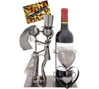 BRUBAKER Portabottiglia da Vino dal Raffinato Design Coppia di Sposi