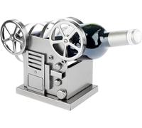 Brubaker Portabottiglia da Vino Proiettore Cinematografico - Scultura in Metallo Portabottiglia Proiettore Retrò con Bobine - Regalo di Vino per Appuntamento al Cinema o Voucher con Carta Regalo