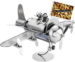 BRUBAKER Portabottiglie da vino regalo - aeromobile