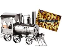BRUBAKER portabottiglie dal design locomotiva che porta il vino