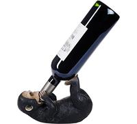 BRUBAKER Portabottiglie per bottiglie di vino, scimpanzé, decorazione dipinta a mano, accessori per vino, divertente