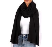 Brubaker Sciarpa Cashmirillo - Sciarpa di Lana Oversize per Uomo e Donna - 100 x 200 cm - Calda e Accogliente - Sciarpa Coperta per l' Autunno/Inverno per una Sensazione di Cachemire - Nero