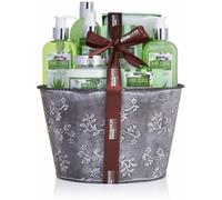 BRUBAKER Set Bagno e Doccia Aloe Vera da 9 Pezzi - Idea Regalo in Vasetto Piante