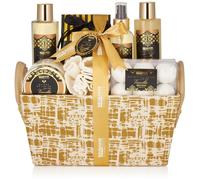 BRUBAKER Set beauty da bagno e doccia 'Vanilla Golden Paradies' - fragranze floreali di vaniglia, rosa e menta - Set regalo in 13 pezzi in confezione regalo