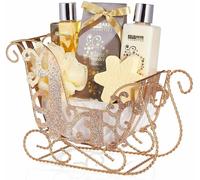 BRUBAKER Set Benessere Beauty in Comoda Slitta di Natale in Oro - 6 Pezzi