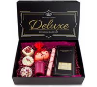 BRUBAKER Set Benessere Bombe da Bagno 'Cranberry Deluxe' con Candela profumata