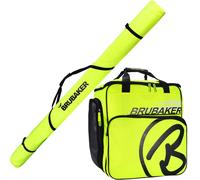 BRUBAKER set borsa porta scarponi e sacca sci di fondo 195/210cm neon giallo