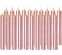 BRUBAKER Set di 20 Candele di Compleanno da 9,5 cm - Candele Piccole per Compleanno, Magia, Rituali o Decorazioni per Feste - Candele Decorative a Bastoncino da 1,25 cm di Diametro - Oro Rosa