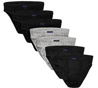 Brubaker Slip Intimo Uomo - Miscela di Cotone - 7 Paia - 3X Nero / 2X Antracite / 2X Grigio Gr. XXL