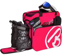 BRUBAKER Super Champion borsa per scarponi da sci con scomparto casco colore neon rosa / nero