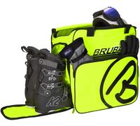 Brubaker Super Champion borsa porta scarponi da sci borsa da casco con portascarpe - giallo neon/nero