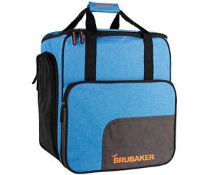 Brubaker Super Performance - Borsa Porta Scarponi da Sci Borsa da Casco con portascarpe - Blu Nero