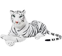 Brubaker Tigre Coccolone Giocattolo 75 cm - Tiger Sdraiato Peluche Giocattolo di Peluche - Bianco