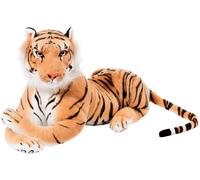 BRUBAKER Tigre di Peluche Colore Bianco o Marronne 75 CM