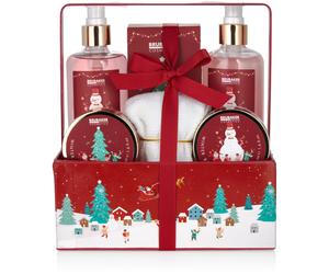 BRUBAKER Toolbox Confezione Regalo Donna Bagno e Doccia - Set 6 Pezzi Natalizio