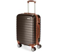 Brubaker Valigia a Mano Paris - Trolley da Viaggio con Chiusura a Combinazione, 4 Ruote e Maniglie Comfort - 37 x 56 x 22 cm - Trolley Rigido in ABS (M - Marrone e Marrone Chiaro)