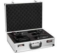 BRUBAKER Valigia Universale per il Trasporto in Alluminio - Valigia Fotografica con Schiuma per Camere, Attrezzature, Strumenti - Valigia per Camera con Chiusura Numerica - 46,5 x 34 x 15 cm - Argento