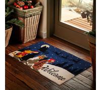 Brubaker Zerbino per Esterni e Interni - Welcome - 45 x 75 cm - Tappeto in 100% Fibra di Cocco con Gatti, Antisporco e Antisdrucciolo - Impermeabile - Ideale per Porta d'Ingresso - Colorato