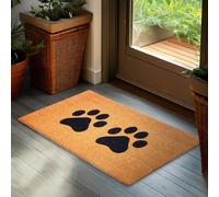 BRUBAKER Zerbino per Esterni e Interni - Zampe - 45 x 75 cm - Tappeto per Ingresso in 100% Fibra di Cocco, Antisporco e Antisdrucciolo - Impermeabile - Stuoia per Proprietari di Cani e Gatti - Marrone