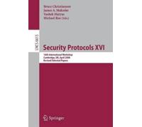 Bruce Christianson Security Protocols XVI (Tascabile) Security and Cryptology