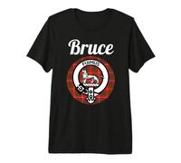Bruce Clan - Cappotto Scozzese con Nome Scozzese Maglietta Premium