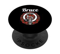 Bruce Clan - Cappotto scozzese con nome scozzese PopSockets PopGrip Adesivo