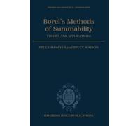 Bruce L. R. Shawyer Bruce Watso Borel's Methods of Summabilit (Copertina rigida)