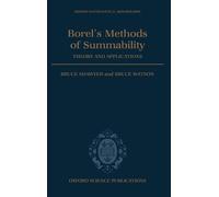 Bruce L. R. Shawyer Bruce Watso Borel's Methods of Summabilit (Copertina rigida)