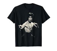 Bruce Lee Black And White Action Pose Portrait Martial Arts Maglietta