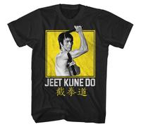 Bruce Lee Boxy Jeet Kune Manica Corta Maglietta Uomo Cotone Nera