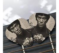 Bruce Lee - Confezione da 12 plettri per chitarra, 3 diversi spessori, con scatola portaoggetti, accessori sottili (0,46 mm, 0,71 mm, 0,96 mm)