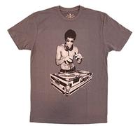 Bruce Lee Dj gungfu Scratch Adulto Carbone T-Shirt Charcoal XX-Large
