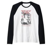 Bruce Lee Expression Quote Action Collage Action Movie Star Maglia con Maniche Raglan